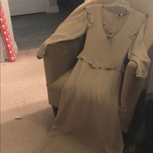 Cynthia Rowley Tan long sleeve dress